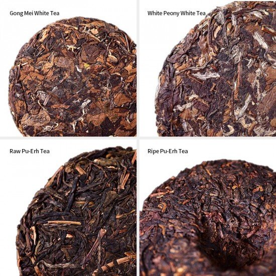 Assorted Four Flavor Tea Cakes, New-year Reserve Collection 380G Assorted Four Flavor Tea Cakes, New-year Reserve Collection 380G