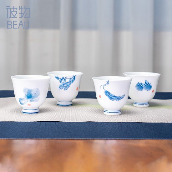 Handmade Qinghua Porcelain Tea Cup-Personal Single Cup Handmade Qinghua Porcelain Tea Cup-Personal Single Cup